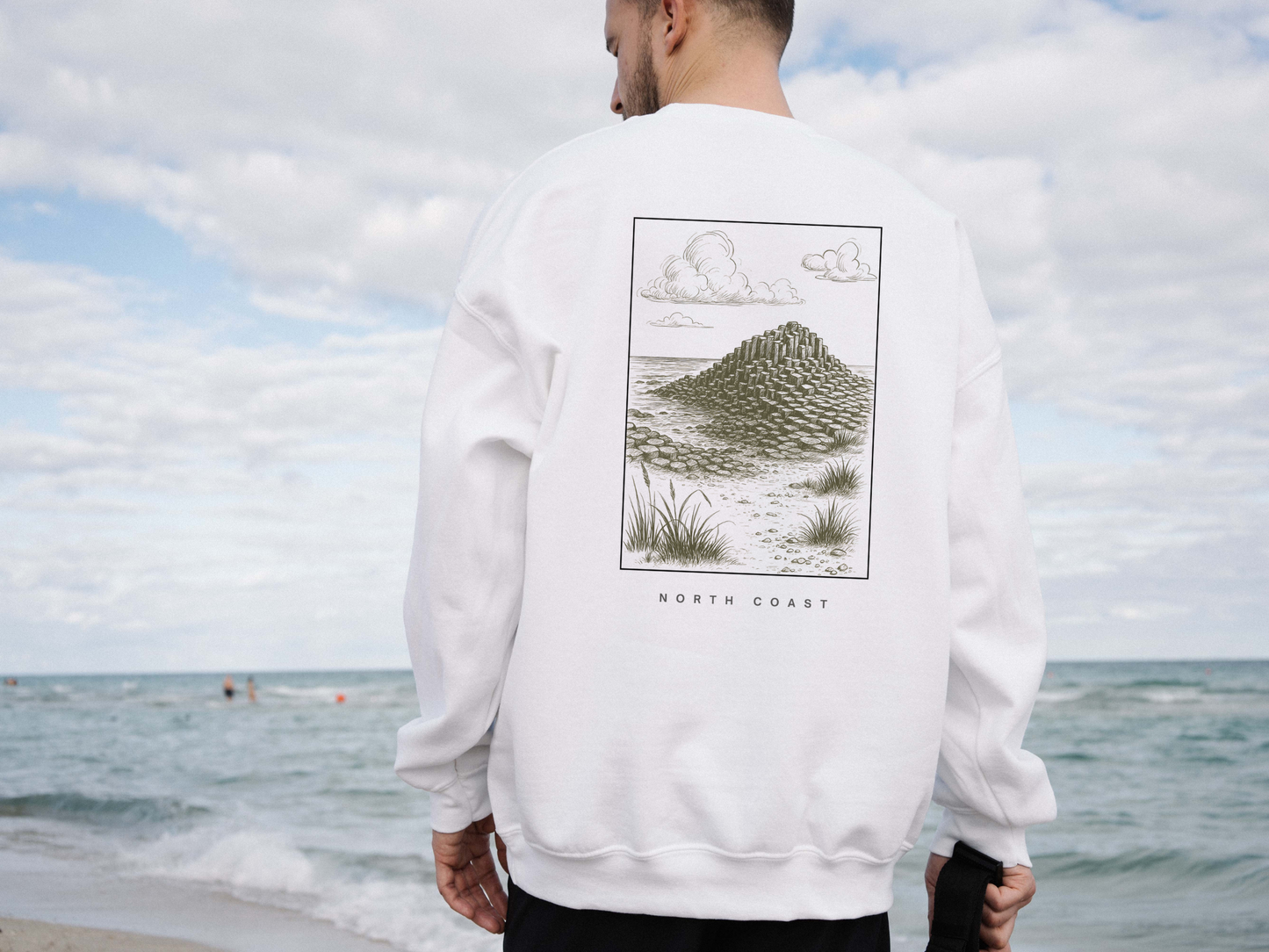 Causeway Coast Unisex Sweatshirt | White