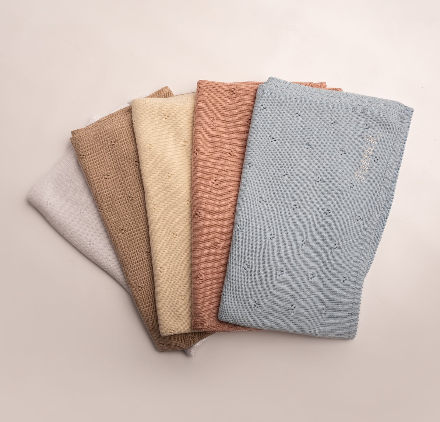 Pointelle Baby Knit Blanket | Dusky Pink