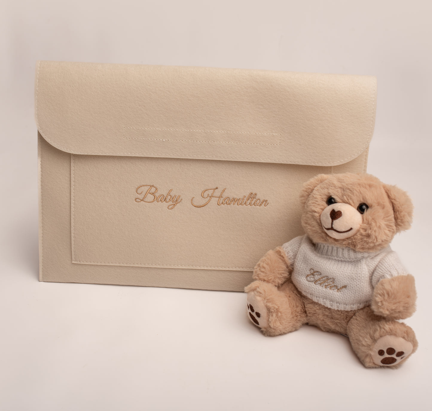 Personalised Embroidered Pregnancy Baby Document Folder