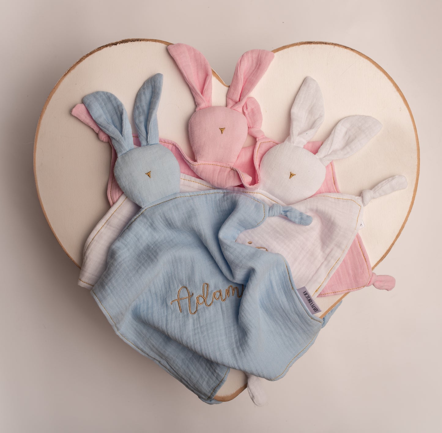 Muslin Bunny Comforter | Pink