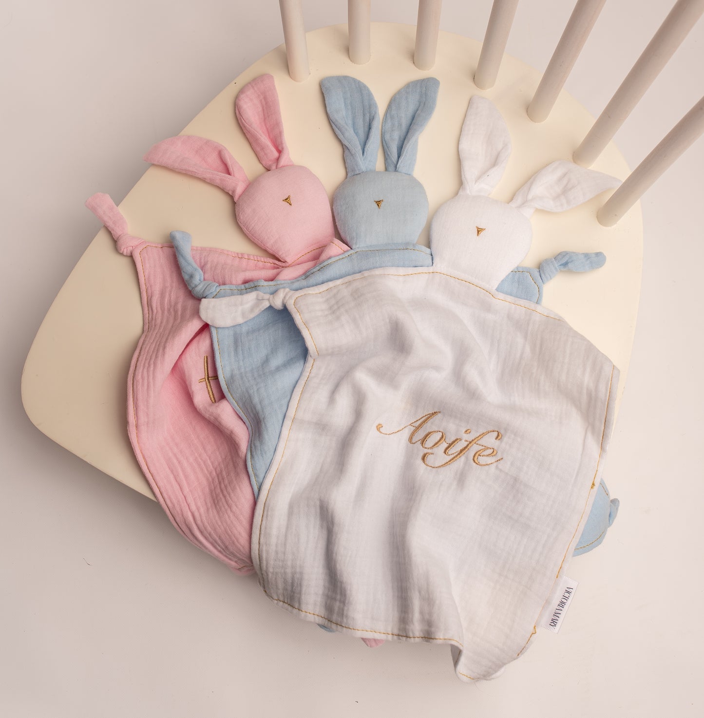 Muslin Bunny Comforter | Pink