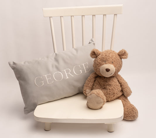 Cotton Canvas Cushion | Light Grey